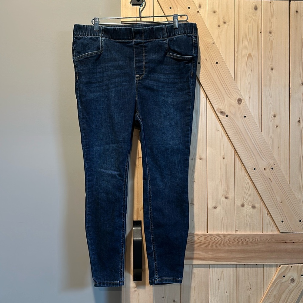 Maurice’s mid-fit stretch waist jeans.